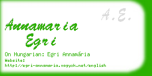 annamaria egri business card